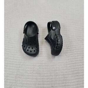 Crocs Kids Size 1 Black Slip On Casual Outdoor Clog
